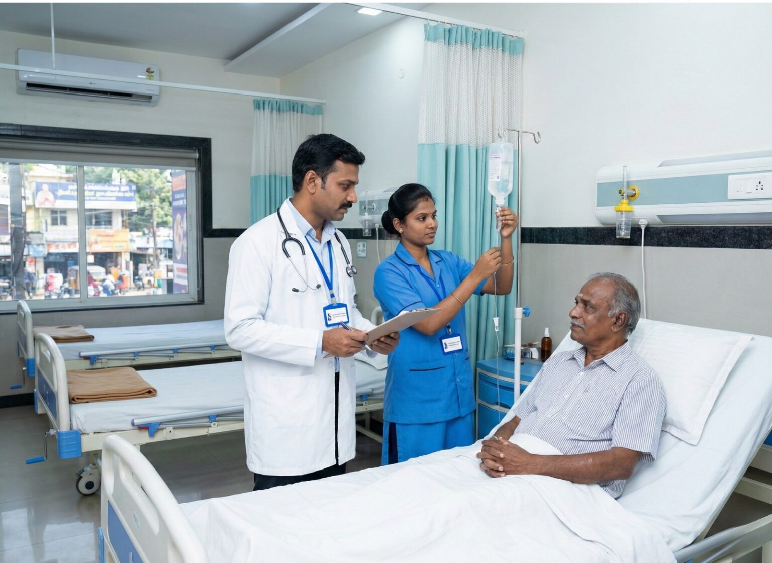 Doctor consulting patient