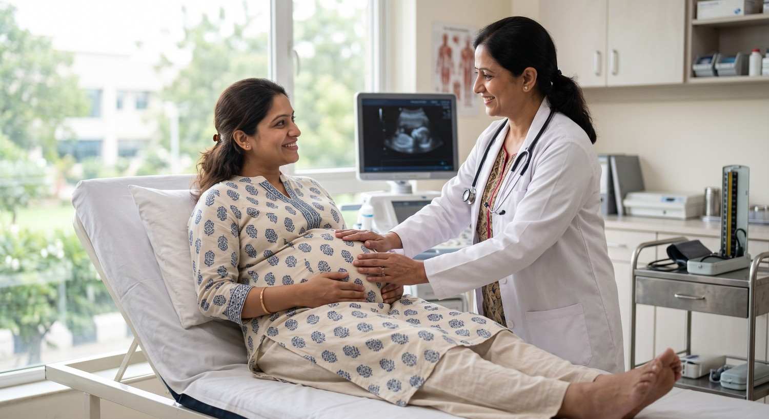 Routine antenatal checkup during pregnancy care